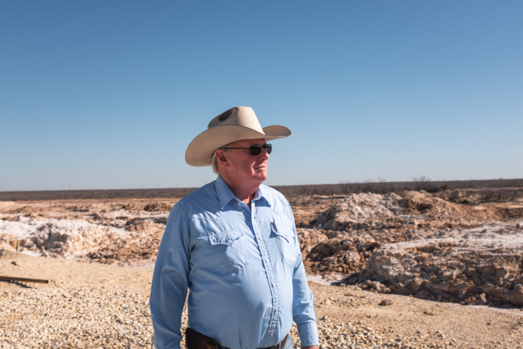 Bill Wight on his ranch in Crane County. Wight purchased the property over a decade ago, hoping to leave a legacy for his family to inherit. Credit: Sarah M. Vasquez/The Texas Tribune