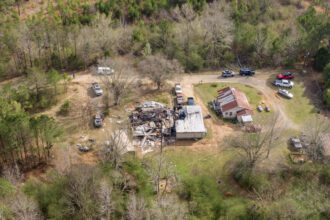The home that exploded in Adger is one of dozens that Oak Grove Mine operators say could be impacted by subsidence. Credit: Lee Hedgepeth/Inside Climate News