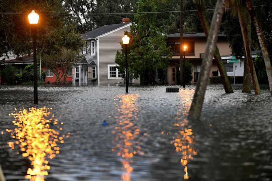 A neighborhood remains flooded after Hurricane Ian on Sept. 29, 2022 in Orlando, Fla. Credit: Gerardo Mora/Getty Images