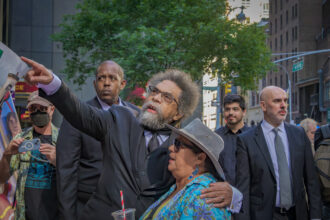 Dr. Cornel West attends the March to End Fossil Fuels in New York City on Sept. 17, 2023, ahead of the Climate Ambition Summit. Credit: Erik McGregor/LightRocket via Getty Images