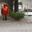 A person walks along a flooded street as a powerful long-duration atmospheric river storm impacts California on Feb. 4 in Santa Barbara. Credit: Mario Tama/Getty Images