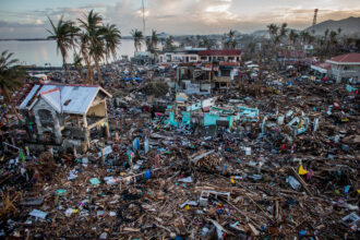 A view of Taclaban City's destroyed coastline on Nov. 17, 2013 after Typhoon Haiyan ripped through the Philippines. Credit: Chris McGrath/Getty Images